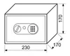Trezor RS.17.EDN.R oceľový s elektronickým zámkom, ružový Náhľad obrázku produktu 3