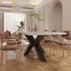 A dining room with a white table and chairs. Produktbild-Vorschau