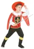 Rotes Musketierkostüm für Jungen M 7-9 Jahre (120-130 cm) Produktbild-Vorschau 2