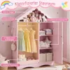 Armoire pour enfants COSTWAY en forme de maison, penderie Voir les images du produit 6