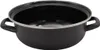 A black pot with silver trim and handles is shown against a white background. Anteprima dell’immagine prodotto