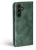 A green flip case for a smartphone is shown against a white background. Produktbild-Vorschau