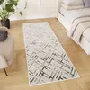 Tapiso Läufer CRYSTAL Modern Beige Grau Creme Wohnzimmer  Produktbild-Vorschau 4