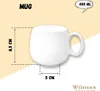 Wilmax kop 400 ml, wit, van porselein Productafbeelding-voorbeeld 4