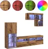 vidaXL TV-Wandgeräte 6 stk. Altholz Holzwerkstoff Produktbild-Vorschau 4