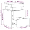 vidaXL Nachttisch mit LED-Leuchten Weiß 35x39x55 cm Produktbild-Vorschau 8