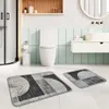 Miqna 2-tlg. rutschfeste Badteppich Set, waschbar (60x100 & Produktbild-Vorschau 1