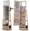 COSTWAY Schmuckschrank Ganzkörperspiegel 360° drehbar, Produktbild-Vorschau 1
