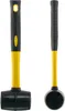 COM-FOUR® 2x Gummihammer mit Fiberglasschaft 560 g - GFK Produktbild-Vorschau 4
