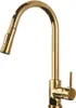Delvant SLIM Küchenarmatur ausziehbar Wasserhahn Gold Produktbild-Vorschau 1