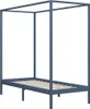 vidaXL Himmelbett-Gestell Grau Massivholz Kiefer 100 x 200 Produktbild-Vorschau 1