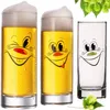 PLATINUX Kölschgläser mit lustigen Gesichtern Glas 300ml Produktbild-Vorschau 1