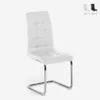 Stuhl Küche Esszimmer elegant Kunstleder hohe Rückenlehne Produktbild-Vorschau 1