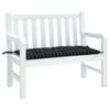 vidaXL Gartenbank-Auflage Schwarz Karomuster 100x50x7 cm Produktbild-Vorschau 4