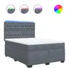 vidaXL Postel Boxspring s matrací Dark Grey 160x200 cm Náhled obrázku produktu 1