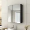 A bathroom cabinet with a mirror above a sink. Produktbild-Vorschau