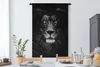 MuchoWow® Wandteppich Wandbehang Tier - Porträt - Schwarz - Produktbild-Vorschau 3