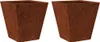 vidaXL Pflanzkübel 2 Stk. 30x30x30 cm Wetterfester Stahl Produktbild-Vorschau 1