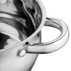 Close-up of a stainless steel pot handle and rim. Náhled obrázku produktu