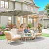 Gartenmöbel Set 4-teilig Polyrattan Lounge-Set mit Produktbild-Vorschau 4