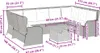 vidaXL 7-tlg. Garten-Lounge-Set mit Kissen Grau Poly Rattan Produktbild-Vorschau 7