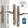 A set of door handles and related hardware, including screws and an Allen key, displayed against a white background. Anteprima dell’immagine prodotto