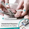 Manicure-set, 5-delig, roestvrij staal, diepzwart, met tas Productafbeelding-voorbeeld 2