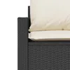 4-tlg. Garten-Sofagarnitur mit Kissen Schwarz Poly Rattan Produktbild-Vorschau 7