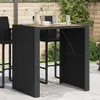 vidaXL Garten-Bartisch mit Holzplatte Schwarz 105x80x110 cm Produktbild-Vorschau 2