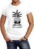 Herren T-Shirt Totenkopf Ananas Bad Karma Sonnenbrille Produktbild-Vorschau 1