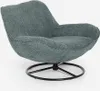 Sessel Wohnzimmer Büro modern drehbar aus Stoff Bouclé Konn Produktbild-Vorschau 1