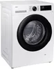 A white Samsung washing machine with a black door is shown against a white background. Produktbild-Vorschau