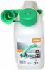 A transparent plastic fuel canister with a green cap and spout. Produktbild-Vorschau