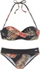LASCANA Bügel-Bandeau-Bikini schwarz-bedruckt Größe 44 Cup Produktbild-Vorschau 1