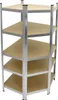 A corner shelving unit with five shelves. Náhled obrázku produktu