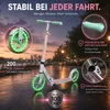 Dětská koloběžka ALVIX s LED světly na kolech, výškově Náhled obrázku produktu 4