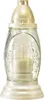 Grablicht Glas Retro Gold Weiß Dekoration Friedhof Ø11cm Produktbild-Vorschau 3