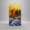 Bild auf Leinwand - Leinwandbild - Winter Wald Wiese - Produktbild-Vorschau 3