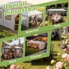 QEENTOE, gazebo da giardino 3x6 metri, grigio, tenda in Anteprima dell’immagine prodotto 6