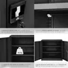 Armoire métallique à dossiers 3 étagères 90x40x90cm - noir Voir les images du produit 5