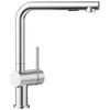 A stainless steel kitchen faucet on a white background. Produktbild-Vorschau
