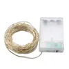 A battery-powered string of LED lights coiled next to its clear plastic battery pack. Podgląd zdjęcia produktu