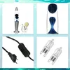 Lampa lawa niebieska srebrna G9 36 cm retro lampa magma Podgląd zdjęcia produktu 5
