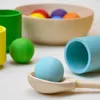 Montessori Holzspielzeug "Regenbogen: Bälle in Tassen" 3 cm Produktbild-Vorschau 5