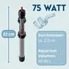 Heizstab Aquarium 75W Heizung Aquarium Heizstab Wasser Produktbild-Vorschau 2
