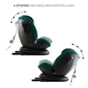 Two views of a child car seat demonstrating different recline positions. Náhled obrázku produktu