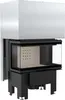A modern fireplace insert with a large glass front and a metal casing. Anteprima dell’immagine prodotto