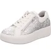 Waldläufer Damen Sneaker Nicky silber weiß Glitzer 6 Produktbild-Vorschau 1