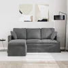 vidaXL Sofa Dunkelgrau 178 x 134 x 80 cm Samt Produktbild-Vorschau 3