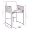 11-tlg. Garten-Essgruppe mit Kissen Schwarz Poly Rattan Produktbild-Vorschau 10